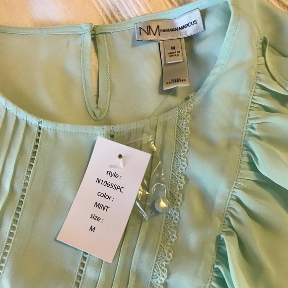 NWT Neiman Marcus Ruffle & Lace Peplum 3/4 sleeve - Picture 4 of 4